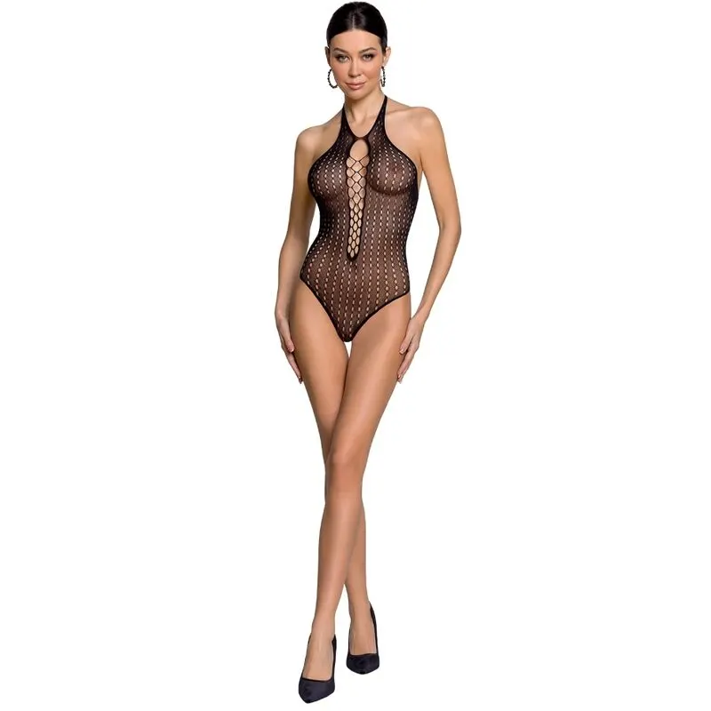 Passion - Mujer Bs088 bodystocking negro One Size