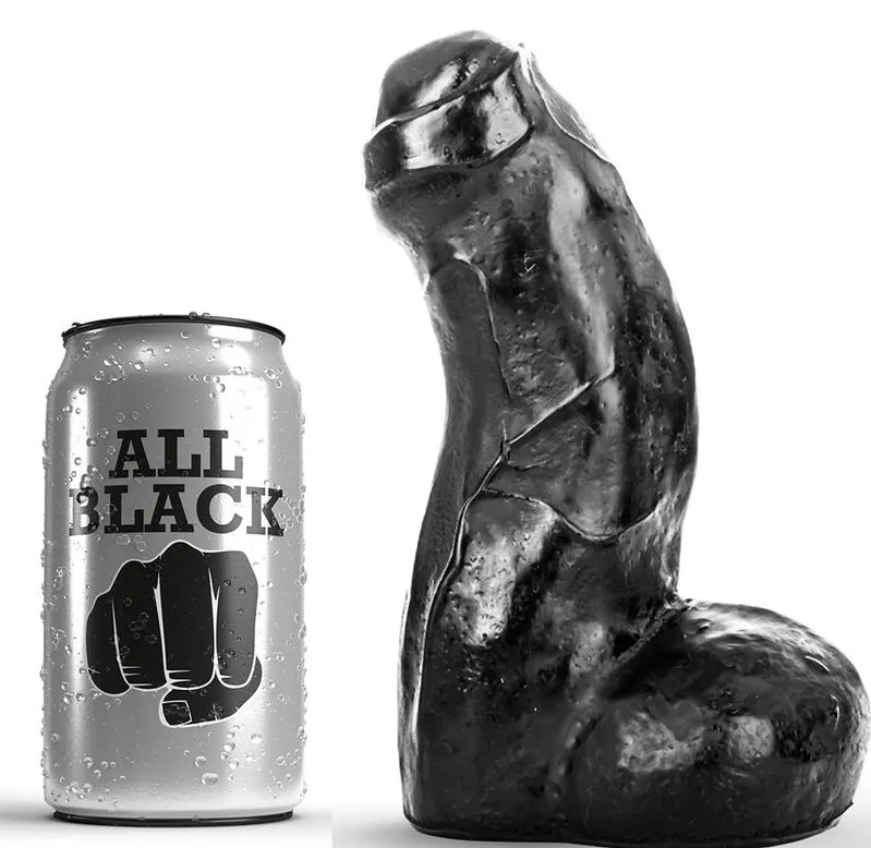All Black - Realista Dong negro 17 Cm