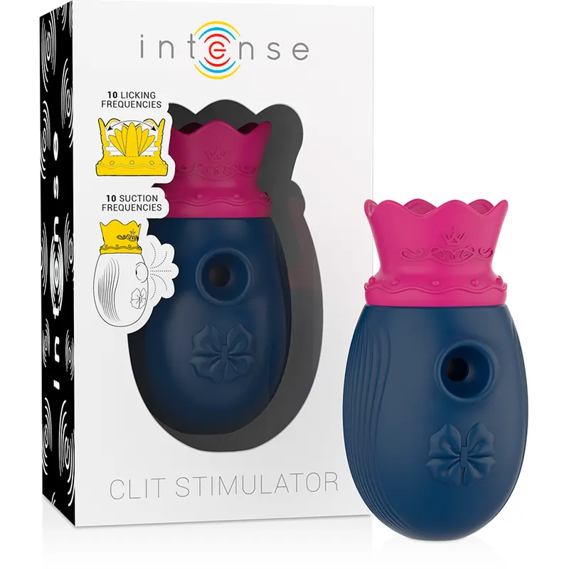 Intense - Clitoris Stimulator 10 succión And Licking modos - azul