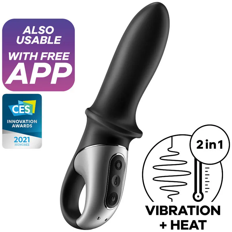 Satisfyer - Hot Passion Anal vibrador App negro