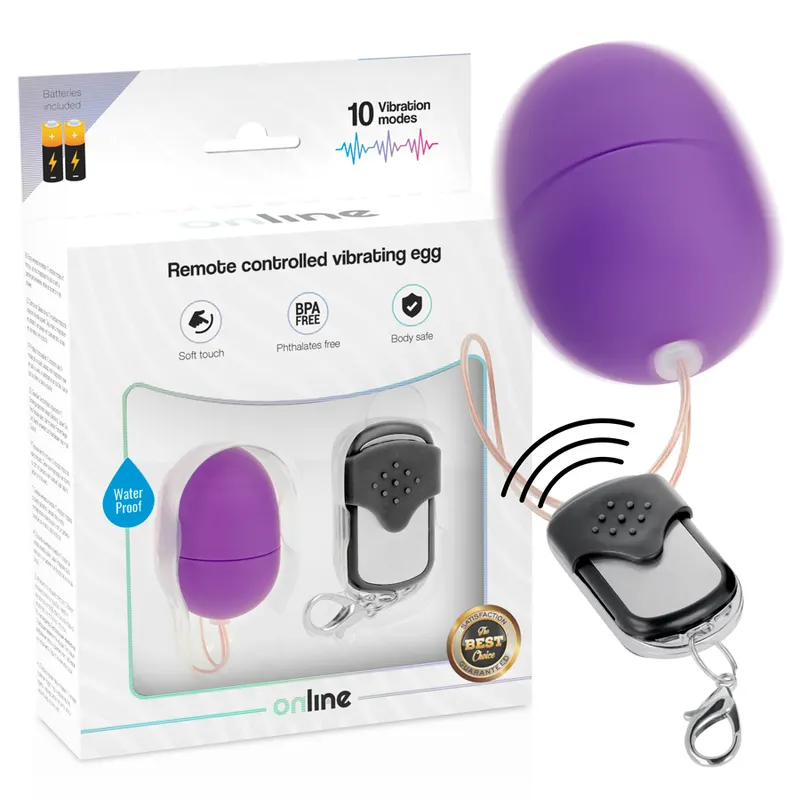Online - Control remoto vibrador huevo S morado