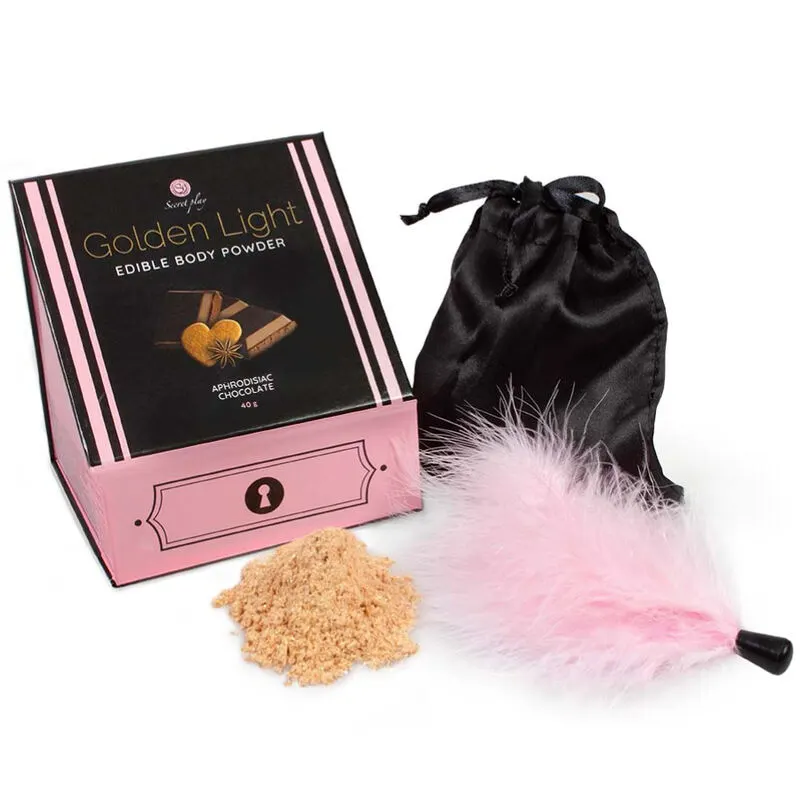 Secretplay - Dorado Light kit Aphrodisiac Chocolate Edible Powder & Feather