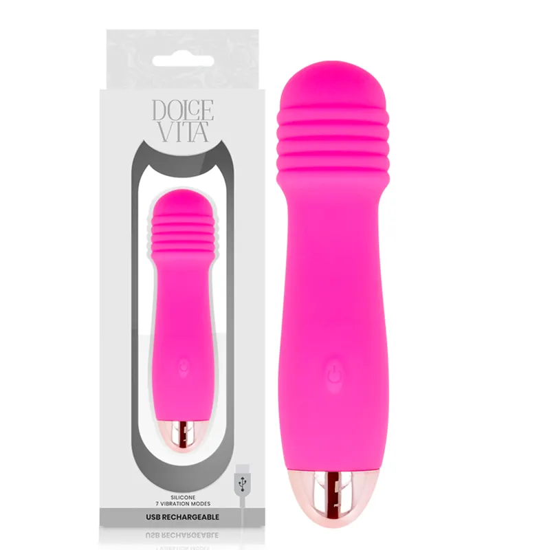 Dolce Vita - Recargable vibrador Three rosa 7 velocidades