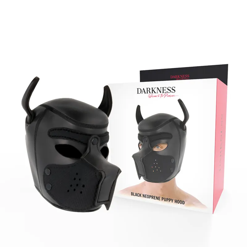 Darkness - Neoprene Dog antifaz With Removable Muzzle M