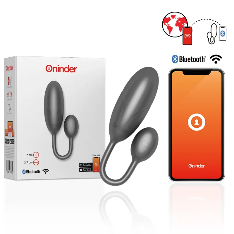 Oninder - Denver vibrador huevo negro 7 X 2.7 Cm Free App