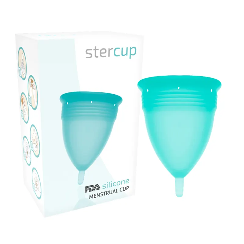 Stercup - Fda silicona Menstrual Cup Aquamarine - Size L
