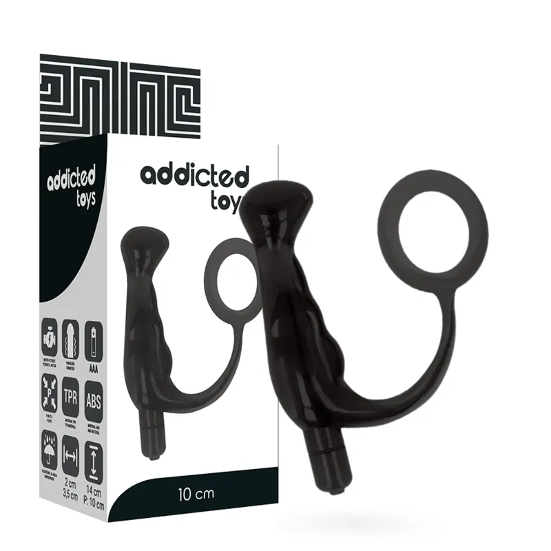 Addicted Toys - Vibrador Prost Tico negro 10 Cm