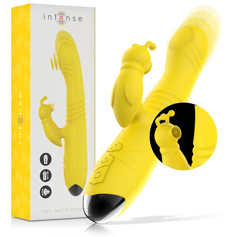 Intense - Toky Multifunction vibrador Up & Down With Clitoral Stimulator Yellow