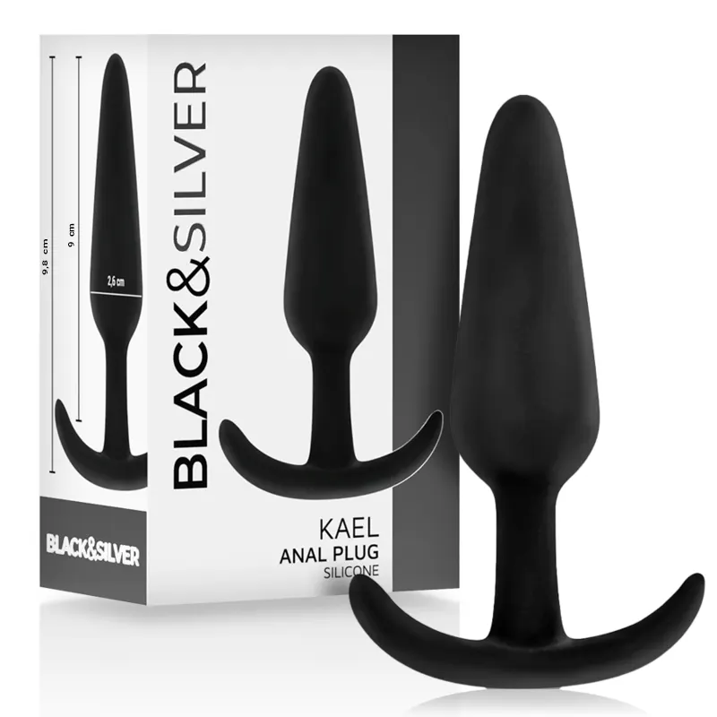 Black&Silver - Kael silicona plug anal With Medium Handle