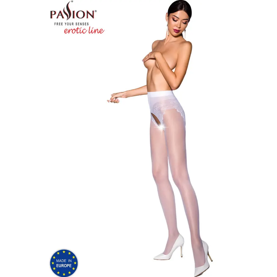 Passion - Tiopen 006 blanco Tights 3/4 30 Den