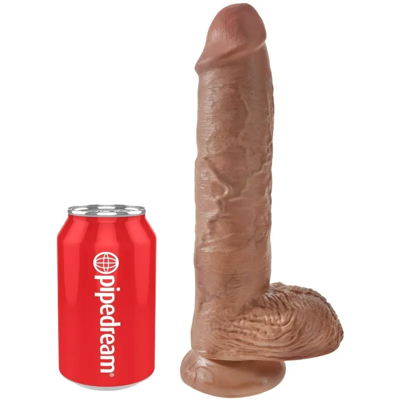King Cock - Realista Penis With bolas 19.8 Cm Caramel