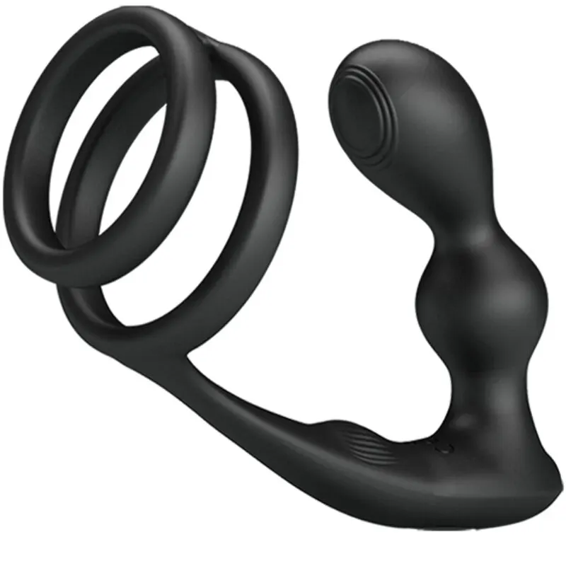 Pretty Love - Marshall anillo para el pene With Vibratory plug anal With control remoto