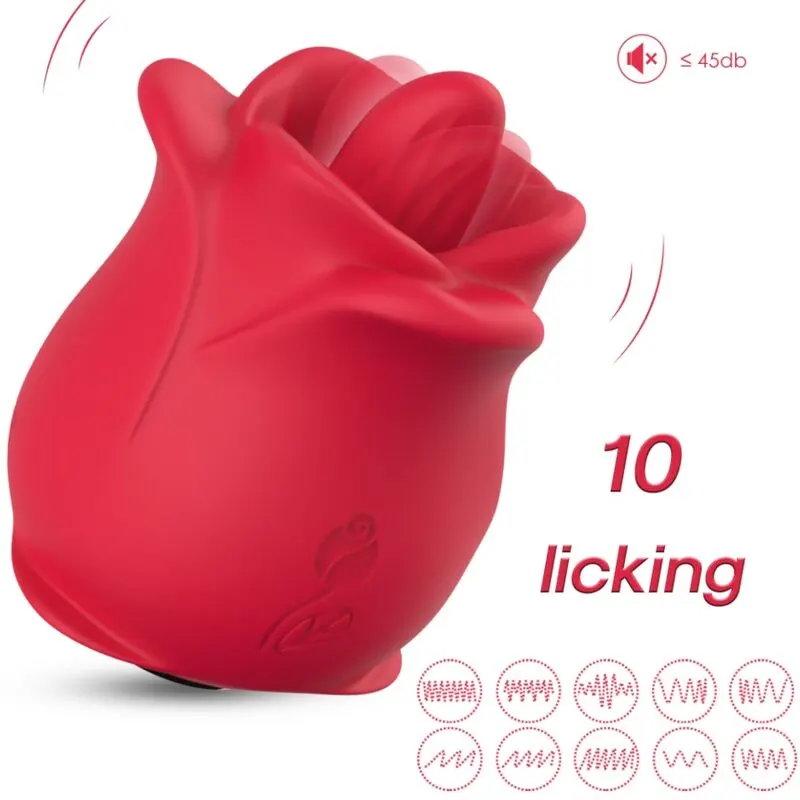 Armony - Rose 10 modos Licking Clit vibrador rojo