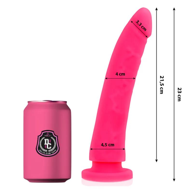 Delta Club - Toys rosa dildo Medical silicona 23 Cm -O- 4.5 Cm