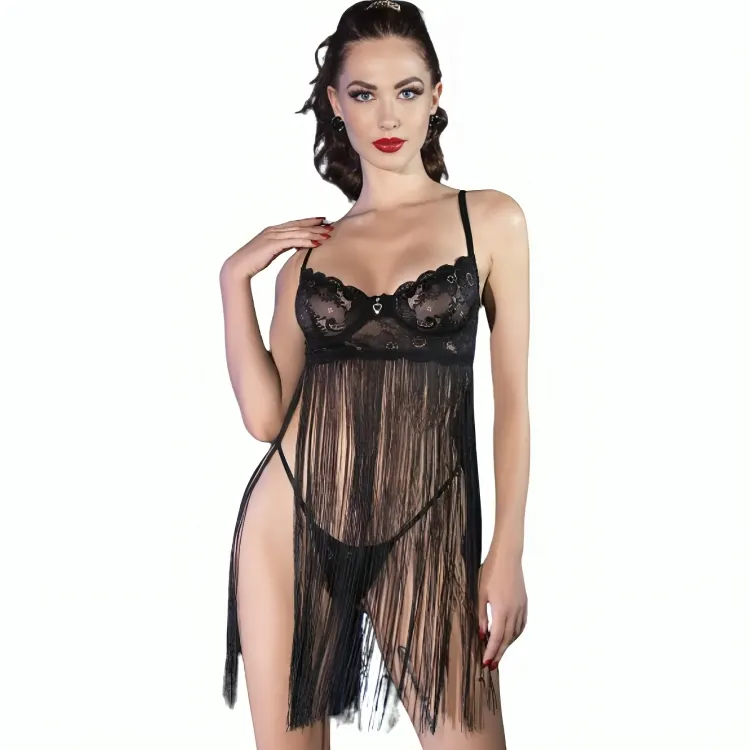 Chilirose - Cr 4496 babydoll negro L/Xl