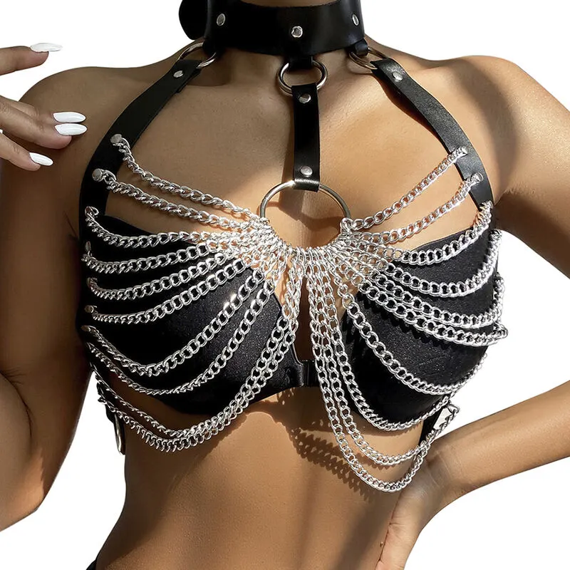 Subblime - Chest arnés With Big anillo Chains One Size