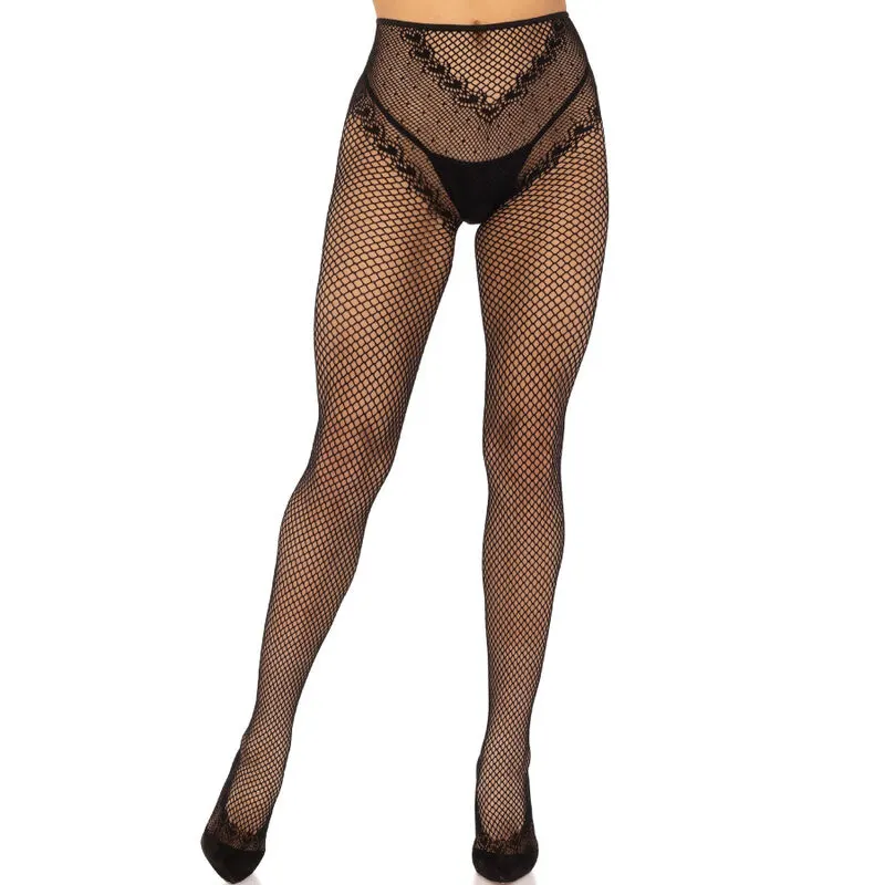 Leg Avenue - Crotchless Fishnet medias negro