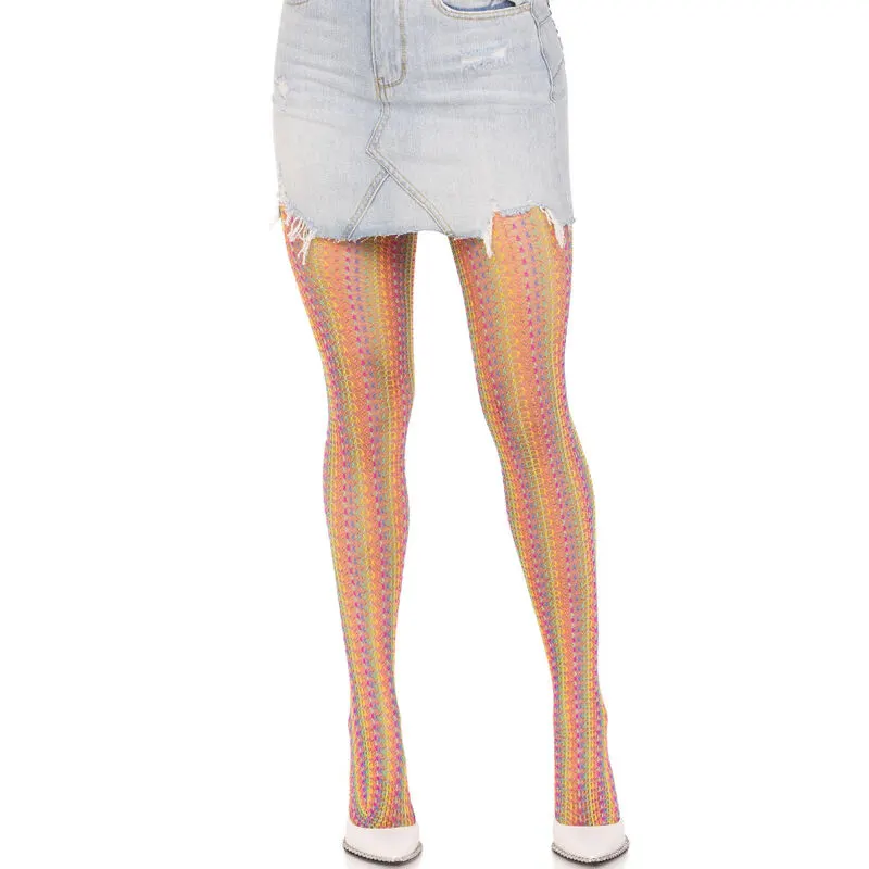 Leg Avenue - Multicolor Crochet medias