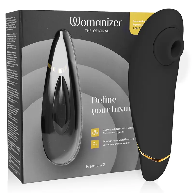 Womanizer - Premium 2 Clitoral Stimulator negro