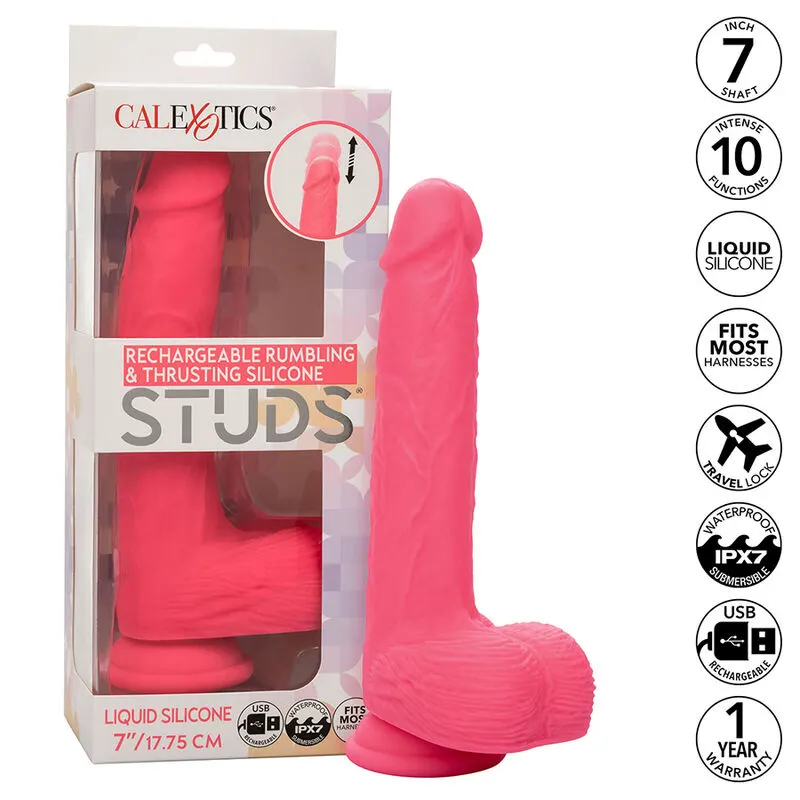 Calexotics - Studs realista vibrador 10 Vibrations rosa