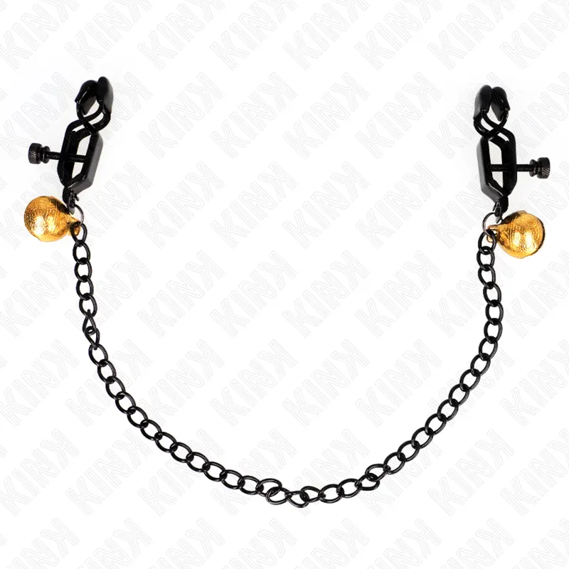 Kink - Flat Chain pezones pinzas And Bell plateado 30 Cm