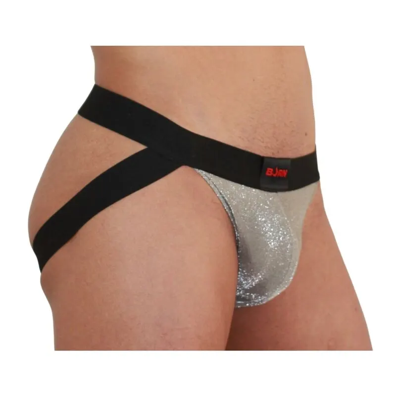 Burn - 001 Jock Shiny Beige / negro L