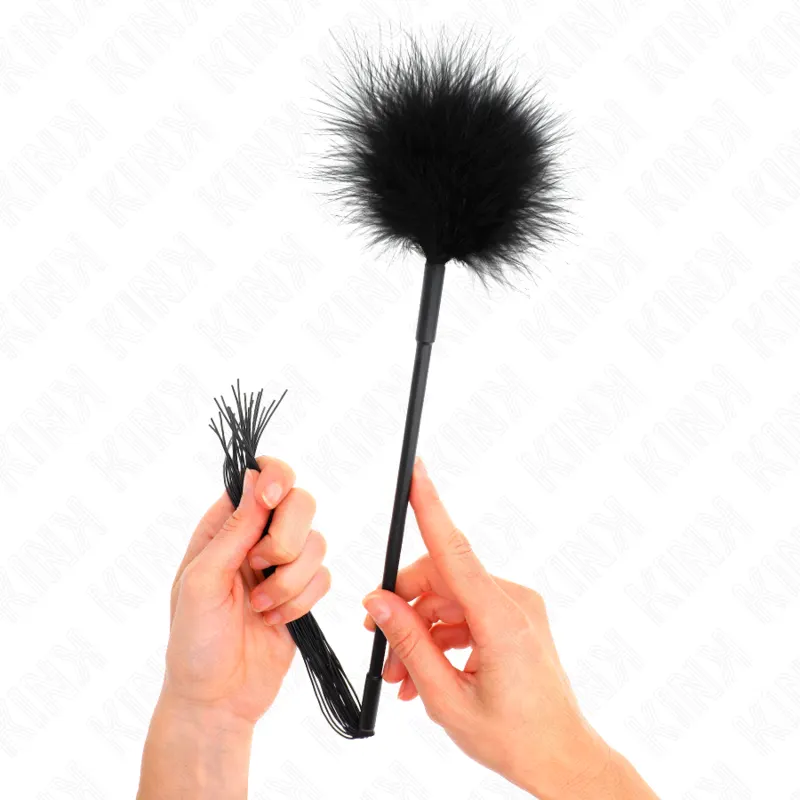 Kink - Silicona látigo With Feathers For Tickle 47 Cm