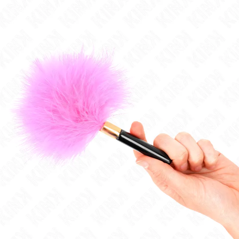 Kink - Fuchsia dorado Metal Tickle Feathers 18 Cm