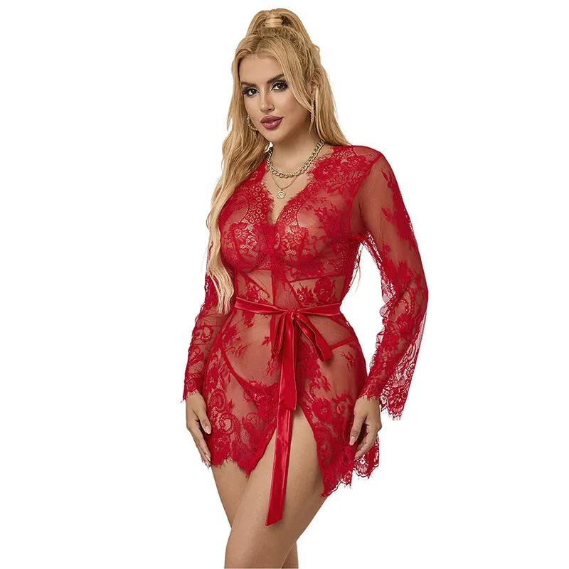 Subblime - 953775 Lace Nightgown + tanga rojo S/M