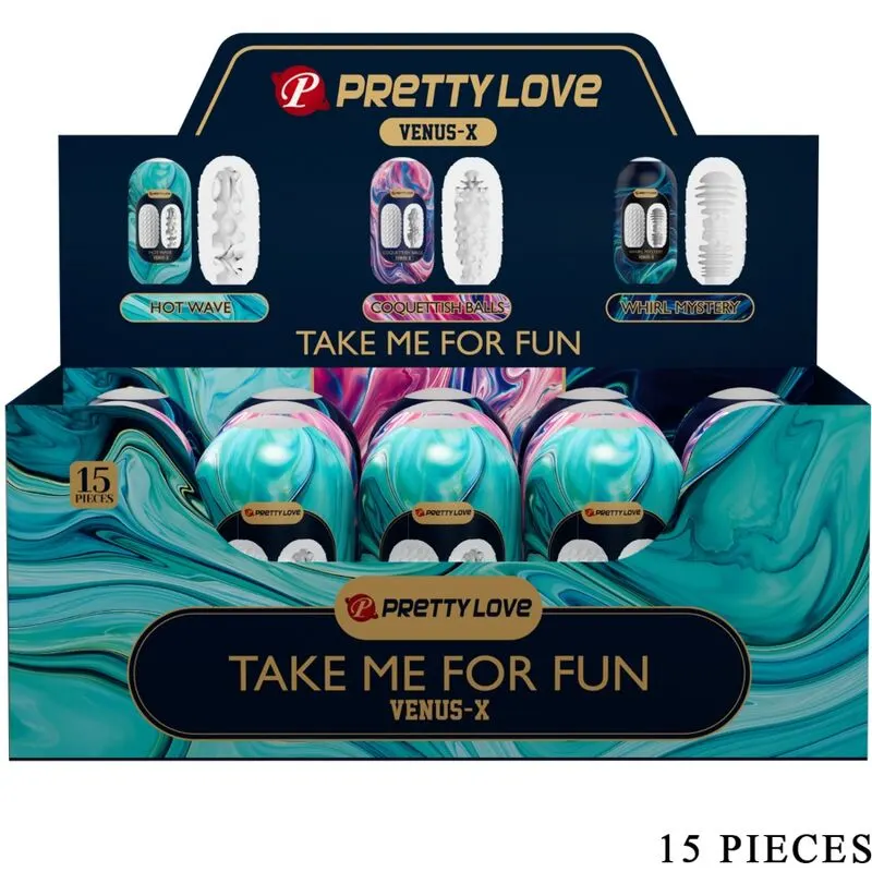 Pretty Love - Venus X 15 silicona Male Masturbators blanco