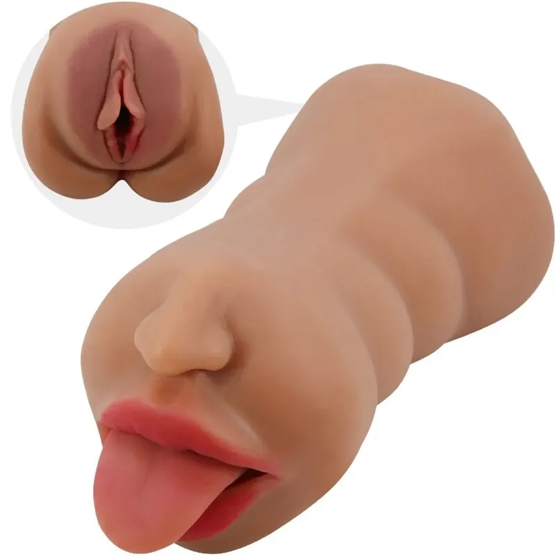 Crazy Bull - Sarah doble masturbador Mouth & Vagina color carne