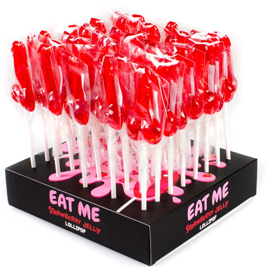 Secretplay - Display Assortment Penis Lollipops Strawberry 40 Units