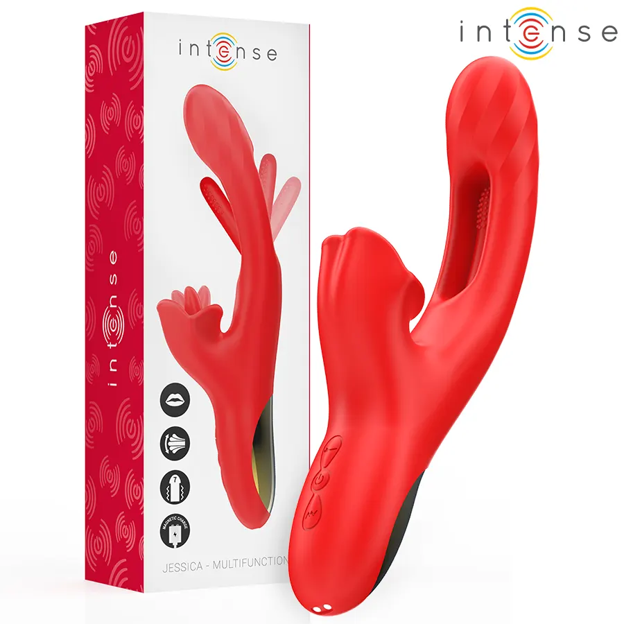 Intense - Jessica Multifunction vibrador Clitoris Stimulation 24.8 Cm rojo