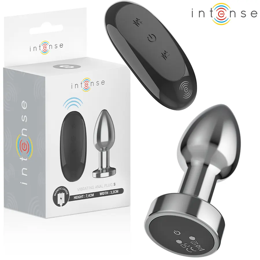 Intense - Plug anal 10 Vibrations Metal With control remoto S