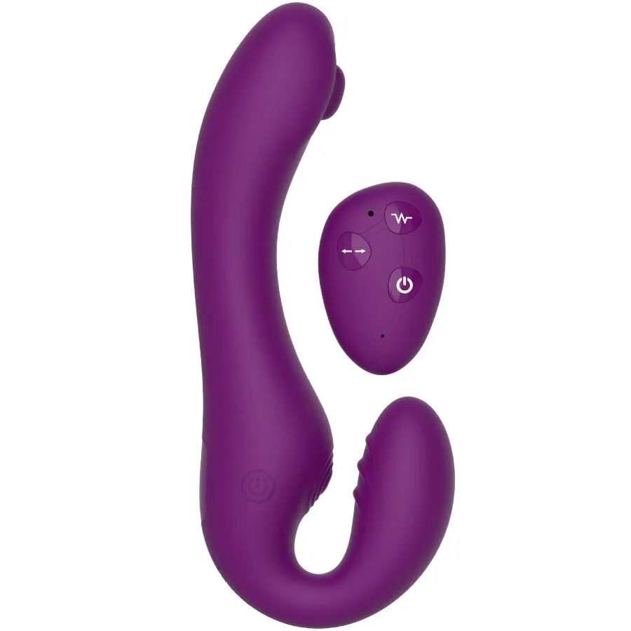 Xocoon - 2 In 1 Strapless strap-on vibrador With control remoto morado