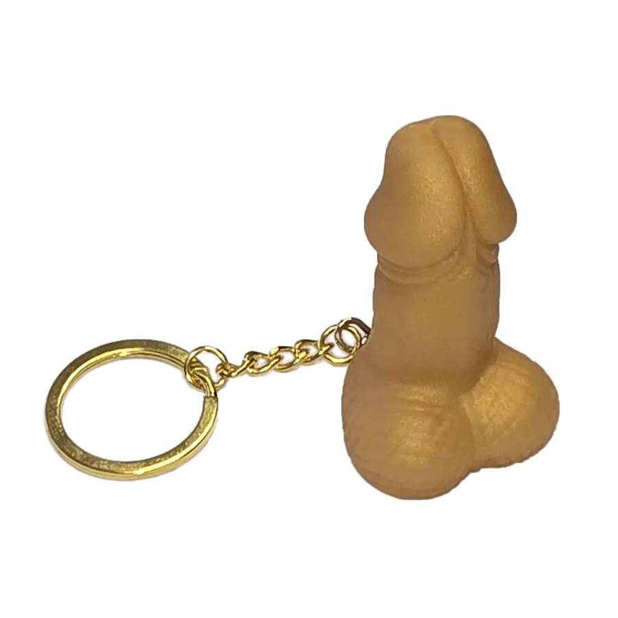 Diablo Picante - Penis Shaped Whistle Keyring dorado Color