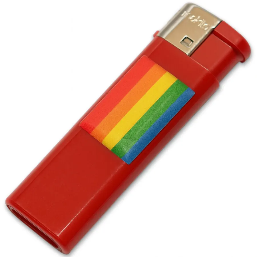 Pride - Lighter rojo With Lgbt Flag