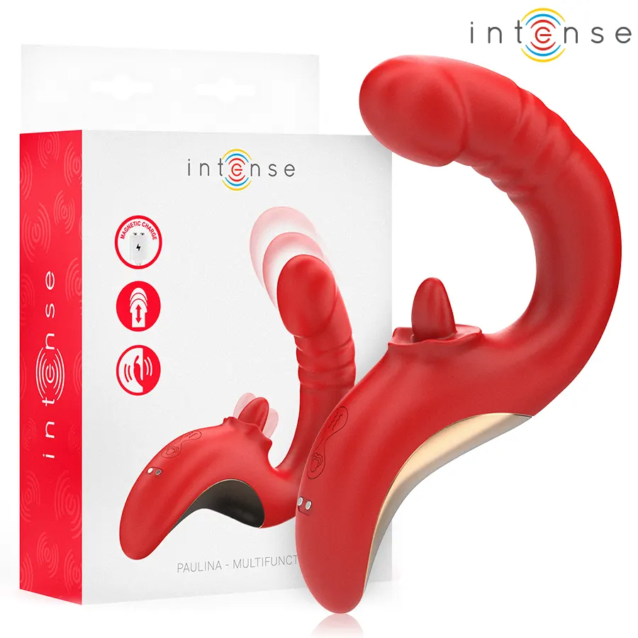 Intense - Paulina vibrador And Stimulator In U Shape rojo