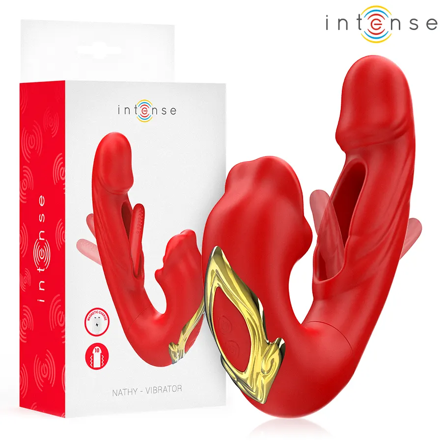 Intense - Nathy doble vibrador With Multifunction estimulante Mouth rojo
