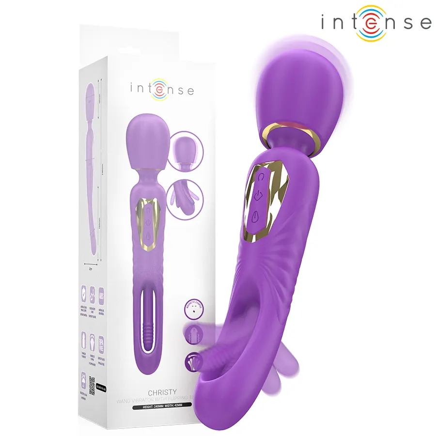Intense - Christy vibrador wand With Flipping Tongue
