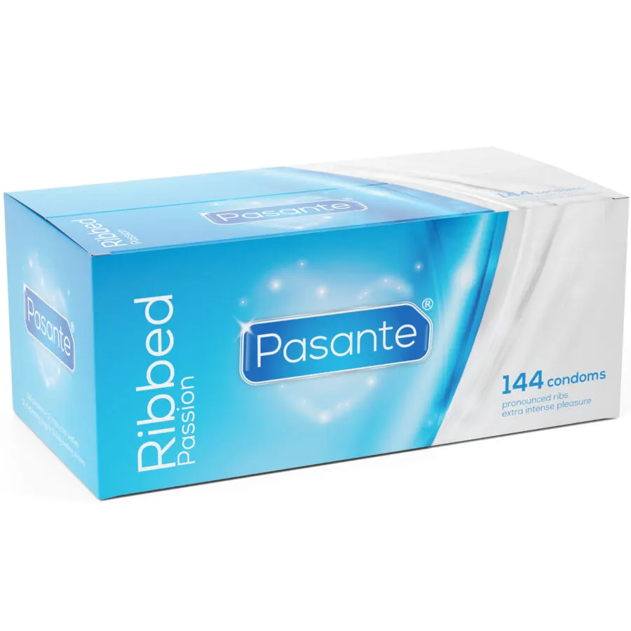 Pasante - Ribbed Passion preservativos Box 144 Units