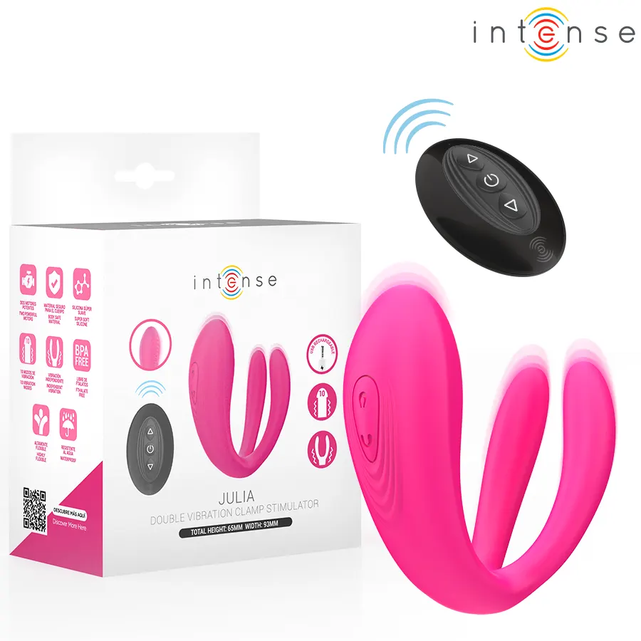 Intense - Julia doble vibrador Clamp Stimulator control remoto