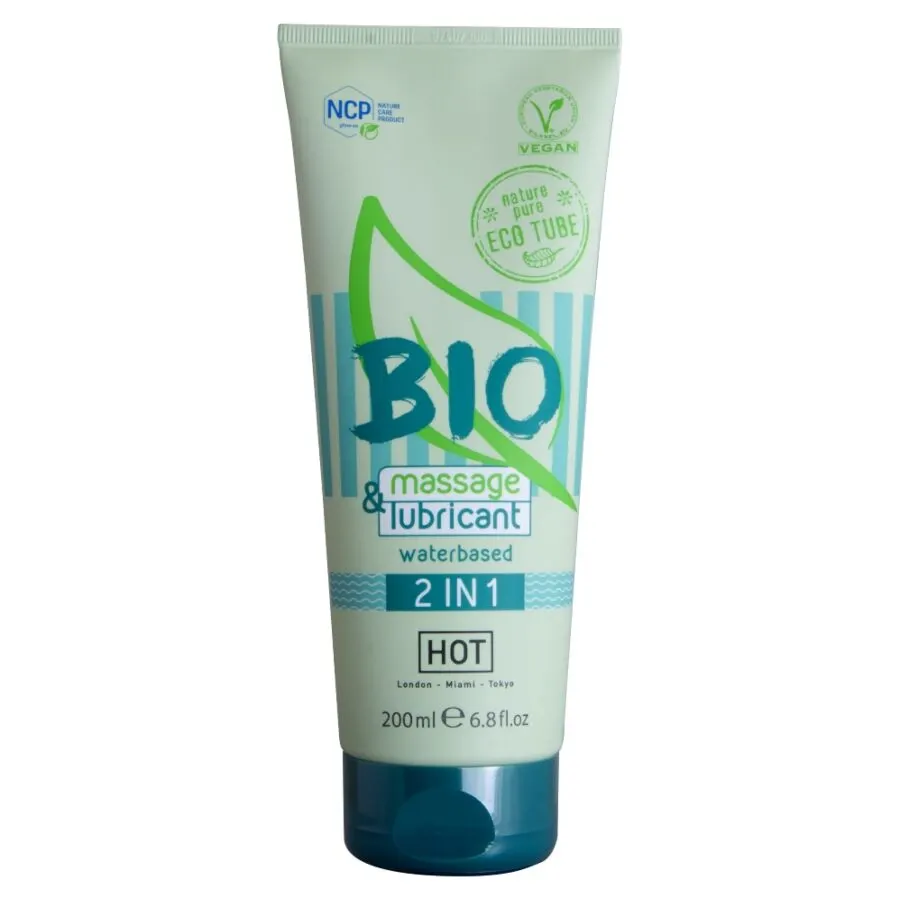 Hot - Bio Massage & lubricante Waterbased 2 In 1 200 Ml