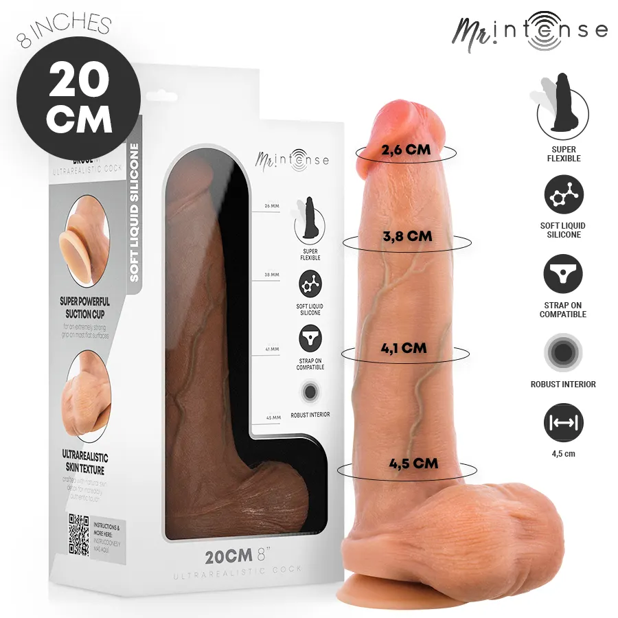 Mr Intense - Bruce M silicona dildo With Testicles 20 Cm -Ø- 4.5 Cm