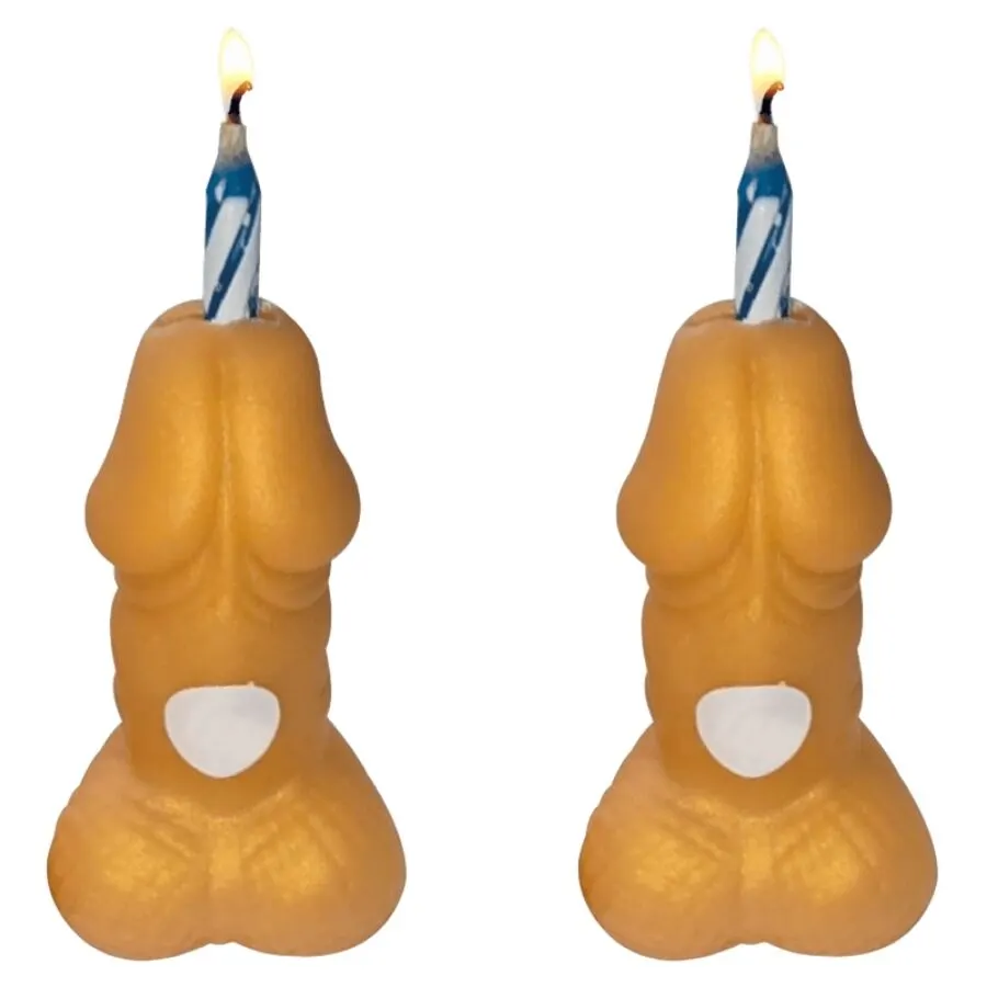 Diablo Picante - Dorado Penis Birthday Number Candles 2 Units