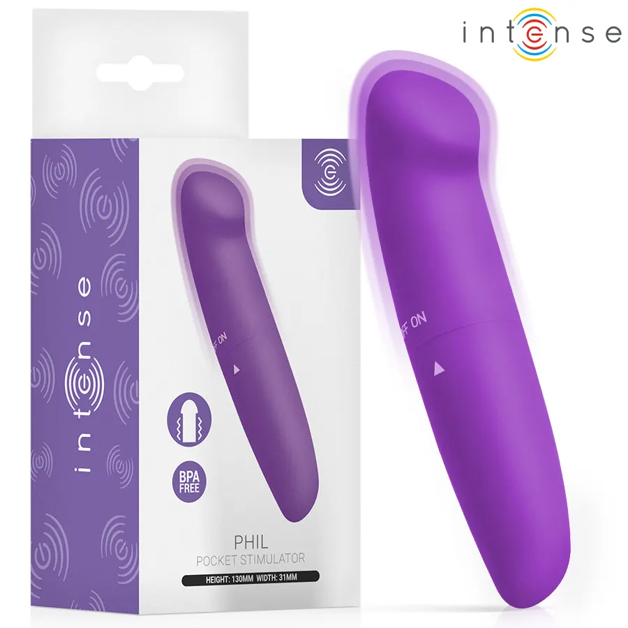 Intense - Phil punto g vibrador morado 13 Cm