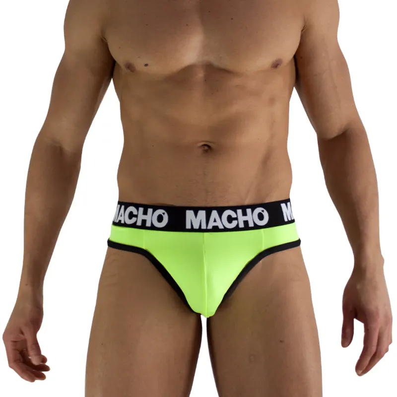 Macho - Mtg001 Fluorescent Yellow tanga Size L