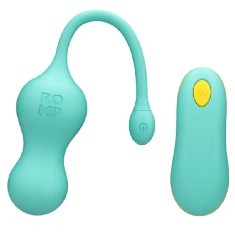 Romp - Cello Multifunction vibrador huevo Turquoise control remoto