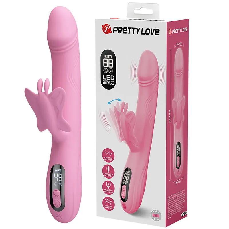 Pretty Love - Bella rabbit vibrador With Butterfly Stimulation And Led rosa
