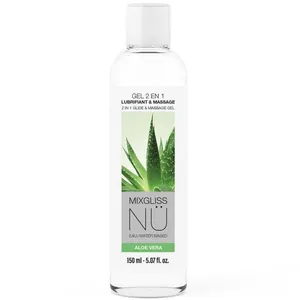 Mixgliss - 2 In 1 lubricante de base agua And Massage gel Nuru Aloe Vera 150 Ml